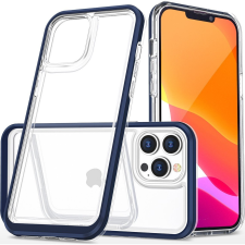 Hurtel Átlátszó 3in1 Tok iPhone 14 Pro Max Szilikon Tok Kerettel Kék (187764439) tok és táska
