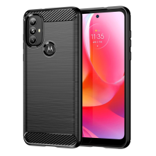 Hurtel Carbon Case Flexible tok Motorola Moto G Power 2022 fekete tok és táska