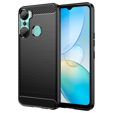 Hurtel Carbon Case Infinix Hot 12 Pro rugalmas szilikon carbon tok fekete tok és táska