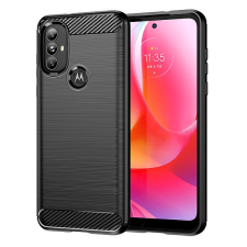 Hurtel Carbon Case Rugalmas tokburkolat Motorola Moto G Power 2022 fekete tok és táska