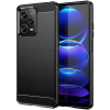 Hurtel Carbon Case Xiaomi Poco X5 Pro 5G / Redmi Note 12 Pro Rugalmas szilikon carbon tok fekete