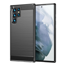Hurtel Carbon tok Samsung Galaxy S23 Ultra rugalmas szilikon Carbon tok fekete tok és táska