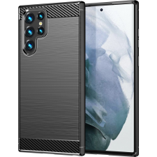 Hurtel Carbon Tok Samsung Galaxy S23 Ultra Rugalmas Szilikon Carbon Tok Fekete (9145576268537) tok és táska