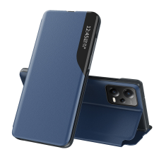 Hurtel Eco Leather View Case tok borító Xiaomi Redmi Note 12 Pro / Poco X5 Pro 5G Flip Stand kék tok és táska