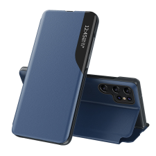 Hurtel Eco Leather View Case tok Samsung Galaxy Samsung Galaxy S23 Ultra flip stand kék tok és táska