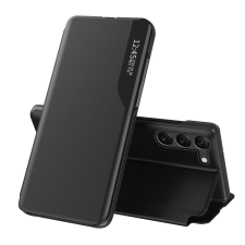 Hurtel Eco Leather View Case Xiaomi POCO C65 / Redmi 13C tok - fekete tok és táska