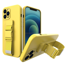 Hurtel Elegáns telefontok pánttal Xiaomi Redmi 10X 4G / Xiaomi Redmi Note 9 sárga tok és táska