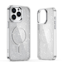 Hurtel Glitter MagSafe tok iPhone 16 - fehér csillogós tok és táska