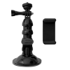 Hurtel GoPro tartó tapadókoronggal GoPro, DJI, Insta360, SJCam, Eken sportkamerákhoz + okostelefon adapter (GoPro autós tapadókorong)