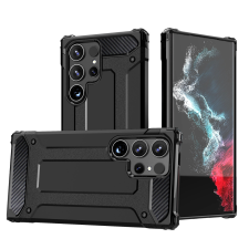 Hurtel Hibrid Armor Samsung S24 Ultra fekete tok tok és táska