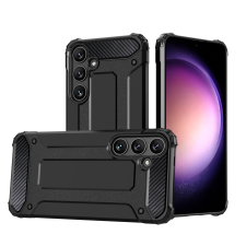 Hurtel Hibrid Armor tok Xiaomi POCO C65 / Redmi 13C Armor - fekete tok és táska