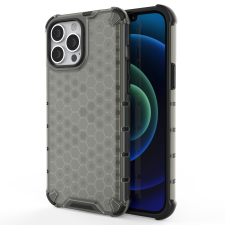 Hurtel Honeycomb tok ütésálló telefontok TPU Bumper iPhone 13 Pro Max fekete tok és táska