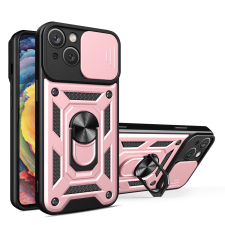 Hurtel Hybrid Armor Camshield tok iPhone 14 Armor tok kamerahuzat rózsaszín tok és táska