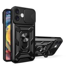 Hurtel Hybrid Armor Camshield tok iPhone 16 Plus - fekete tok és táska
