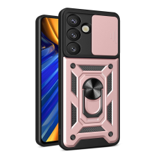 Hurtel Hybrid Armor Camshield tok Samsung Galaxy S25 - rózsaszín tok és táska