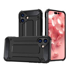 Hurtel Hybrid Armor tok iPhone 16 Plus - fekete tok és táska