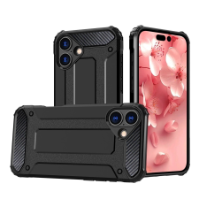 Hurtel Hybrid Armor tok iPhone 16 Plus - fekete tok és táska