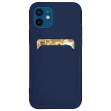 Hurtel Kártya tok Szilikon pénztárca tok kártyanyílás dokumentumokkal Samsung Galaxy A73 sötétkék telefonhoz tok és táska