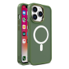 Hurtel Mágneses színes matt tok iPhone 15 Pro Max - zöld