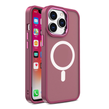 Hurtel Mágneses színű matt tok iPhone 15 Plus - burgundi tok és táska