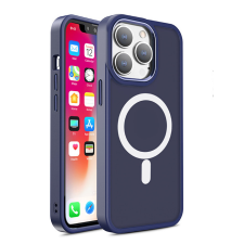 Hurtel Mágneses színű matt tok iPhone 15 - tengerészkék tok és táska