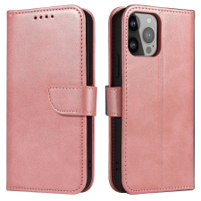 Hurtel Mágneses tok elegáns tok flip cover állvány funkcióval iPhone 14 Pro rózsaszín tok és táska