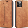 Hurtel Magnet Fancy Case Tok iPhone 12 Pro Max Tok Pénztárca Kártyatartó Barna (187747091)