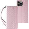 Hurtel Magnet Strap Case iPhone 14 Pro Max Flip Wallet Mini Lanyard Stand Rózsaszínű (187762000)
