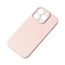 Hurtel MagSafe kompatibilis szilikon tok iPhone 15 Plus - rózsaszín tok és táska