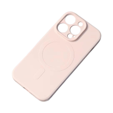 Hurtel MagSafe kompatibilis szilikon tok iPhone 15 Pro Max szilikon tok - krém színű tok és táska