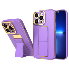 Hurtel New Kickstand tok iPhone 12 Pro tok lila állvánnyal iPhone 12 Pro tok és táska