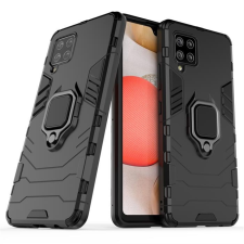 Hurtel Ring Armor tok kitámasztható Kemény tok Samsung Galaxy A42 5G fekete tok és táska