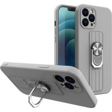 Hurtel Ring Tok Szilikon Tok iPhone 12 Mini Ezüst (9145576214213) tok és táska