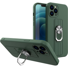 Hurtel Ring Tok Szilikon Tok iPhone 12 Mini Sötétzöld (9145576214169) tok és táska
