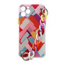 Hurtel Rugalmas szilikon telefontok színes lánccal iPhone 13 Pro Multicolour (3) tok és táska