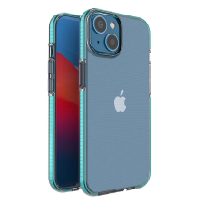 Hurtel Spring Case tok iPhone 14 szilikon tok kerettel világoskék színben tok és táska