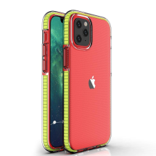 Hurtel Spring tok átlátszó TPU gél védőtok színes tok iPhone 13 Mini Sárga tok és táska