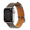 Hurtel Strap Leather Bőrszíj Apple Watch SE, 8, 7, 6, 5, 4, 3, 2, 1 (41, 40, 38 mm) karperechez sötétbarna színben tok