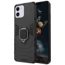 Hurtel Telefontok iPhone 12 mini - Ring Armor ütésálló fekete tok kitámasztóval tok és táska