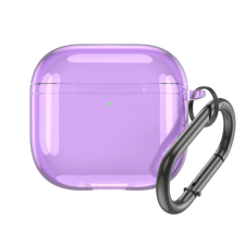 Hurtel Transparent tok AirPods 4 - lila fülhallgató, fejhallgató tok