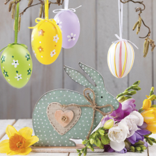  Húsvét Dotted Rabbit szalvéta 20 db-os 33x33 cm party kellék