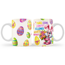  Húsvéti bögre, Nyuszika, színes tojások bögrék, csészék