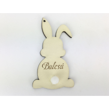  Húsvéti nyuszi egyedi gravírral krém 8,4x4,6 cm dekorációs kellék