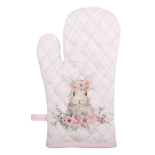  Húsvéti nyuszis edényfogó kesztyű - 18x30cm - Floral Easter Bunny lakástextília