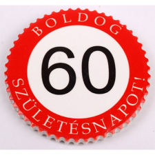  Hűtőmágnes kör 7 cm 60 éves hűtőmágnes