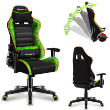 HUZARO Happy 6.0 Pixel Mesh gyerek Gamer szék #fekete-zöld forgószék