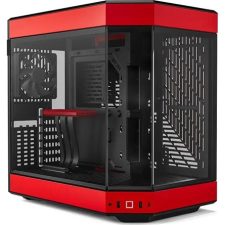  HYTE Y60 táp nélküli ablakos Mid Tower számítógépház piros-fekete számítógép ház
