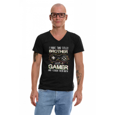 I'm brother and gamer - Férfi V Nyakú Póló férfi póló