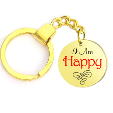  I am happy kulcstartó, választható több formában és színben kulcstartó