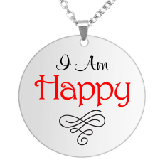 I am happy medál lánccal, választható több formában és színben medál